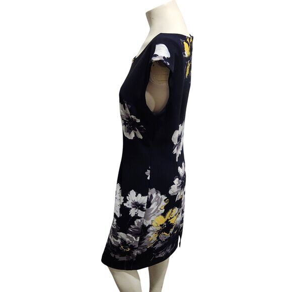I Le Sheath Pencil Dress Womens SZ 10 Floral Office Bloomcore Summer Bold Work - Picture 4 of 4